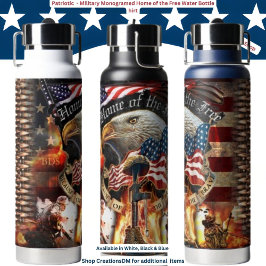 Militair Monogramed Huis van de Vrije Waterfles