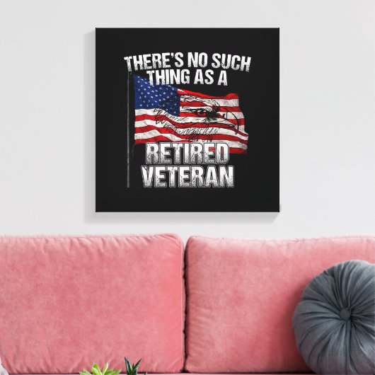 Militair - niet zoals een ingemoeide veteraan canvas afdruk (Insitu (Woonkamer))