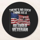 Militair - niet zoals een ingemoeide veteraan ronde kartonnen onderzetter (Voorkant)