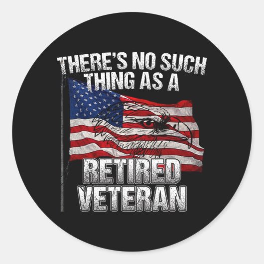 Militair - niet zoals een ingemoeide veteraan ronde sticker (Voorkant)