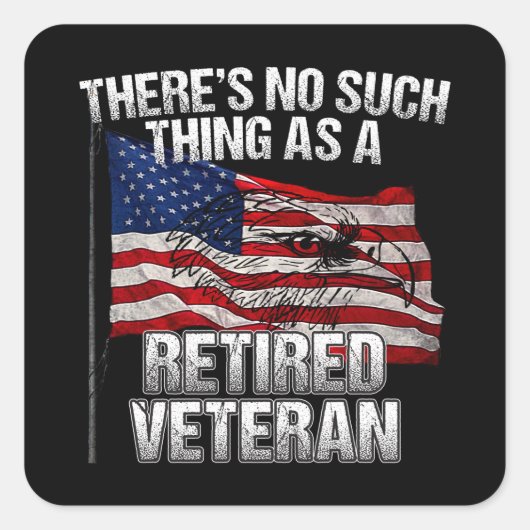 Militair - niet zoals een ingemoeide veteraan vierkante sticker (Voorkant)