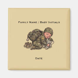 Militair Nieuwe Rekruut Baby Magneet — Nieuwe Aank