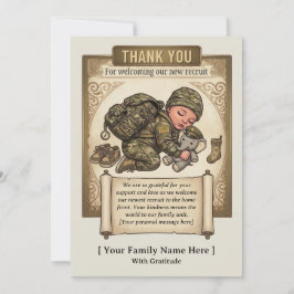 Militair Nieuwe Rekruut Bedankkaart — Baby