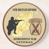 Militair Onderzetter "Veteraan 10e bergdivisie" (Voorkant)