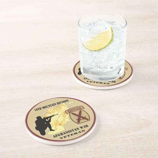 Militair Onderzetter "Veteraan 10e bergdivisie" (Zijkant)