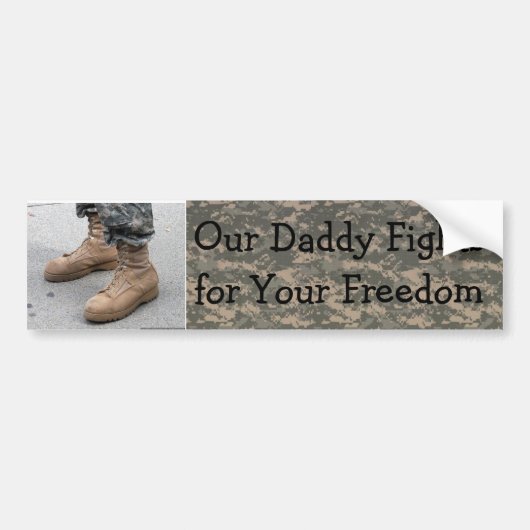 Militair - Onze papa Bumpersticker (Voorkant)