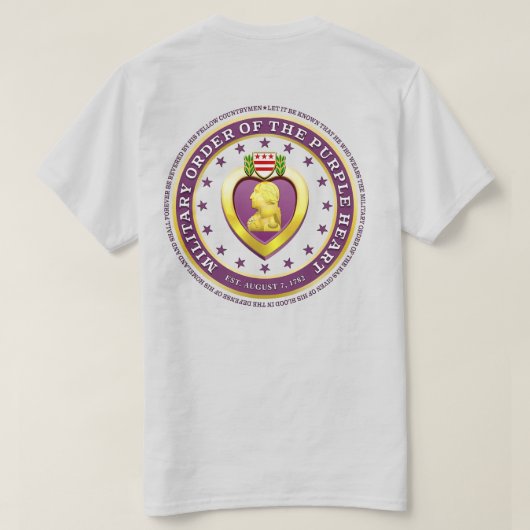 Militair Orde van het Paarse Hart 2 T-shirt (Design achterkant)