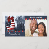 Militair Ornament voor kerstviering met patriottis Feestdagenkaart (Voorkant)