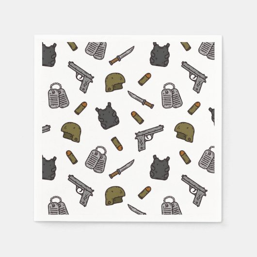 Militair papier servet (Voorkant)