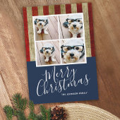 Militair Patriottisch Kerstfeest 4 fotocollage Feestdagenkaart