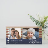 Militair / Patriottische Kerstmis Fotokaart Feestdagenkaart (Staand voorkant)