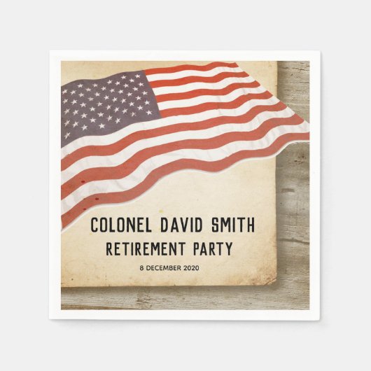 Militair pensioen, leger, cocktailpapier servetten (Voorkant)