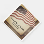 Militair pensioen, leger, cocktailpapier servetten (Hoek)