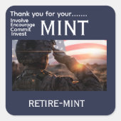 Militair pensioen sticker (Voorkant)