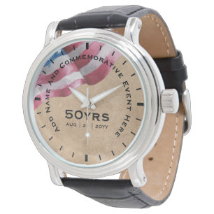Militair Pensioen VS Vlag Aandenken Geschenk Horloge