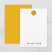 militair persoonlijk hoofdkantoorbenodigdheden bedankkaart (Voorkant / Achterkant)