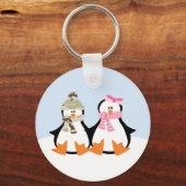 Militair pinguïn Couple Sleutelhanger (Voorkant)