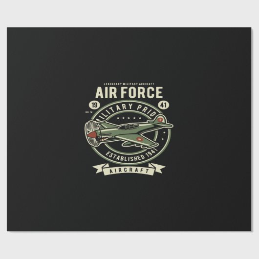 militair pride - vliegtuig cadeaupapier (Vlak)