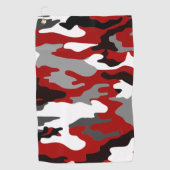 Militair Rode Camouflage Golfhanddoek (Voorkant)
