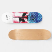 *~* Militair ROOS Rood Wit Blauw Vlag Persoonlijk Skateboard (Horizontaal)
