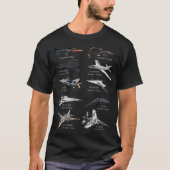 Militair_s Fastest Jet Fighters Vliegtuig Planet o T-shirt (Voorkant)