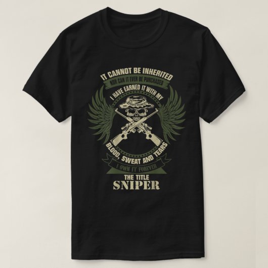 Militair Schutter T-shirt (Design voorkant)