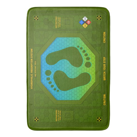 Militair-Sci-Fi-Industrial-Bath-Mat Badmat (Voorkant Verticaal)