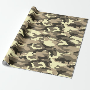Militair Sepia Dusty Brown Camouflage Camo Pattern Cadeaupapier