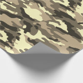 Militair Sepia Dusty Brown Camouflage Camo Pattern Cadeaupapier (Hoek)