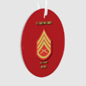 Militair Sergeant Stafofficier van het US Marine C Ornament (voorkant)