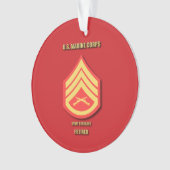 Militair Sergeant Stafofficier van het US Marine C Ornament (voorkant)