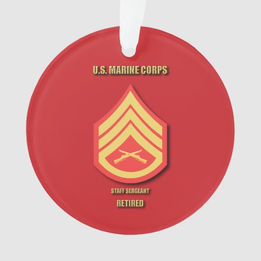 Militair Sergeant Stafofficier van het US Marine C Ornament (voorkant)