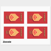 Militair Sergeant van het US Marine Corps Rechthoekige Sticker (Vel)