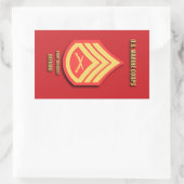 Militair Sergeant van het US Marine Corps Rechthoekige Sticker (Tas)