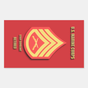 Militair Sergeant van het US Marine Corps Rechthoekige Sticker