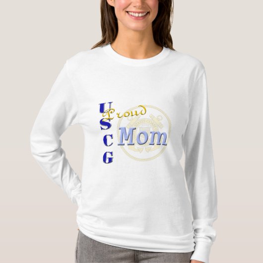 Militair Shirt "Proud USCG Mam" (Voorkant)