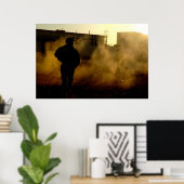 Militair Silhouette Poster (Thuiskantoor)