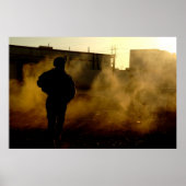 Militair Silhouette Poster (Voorkant)