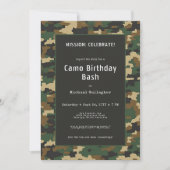 Militair Soldaat Camouflage Verjaardag Kaart (Voorkant)