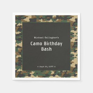 Militair Soldaat Camouflage Verjaardag Servet