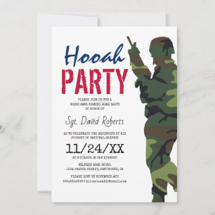 Militair Soldaat Feest Uitnodiging