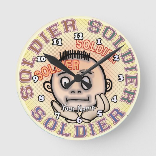Militair Soldaat Ronde Klok (Voorkant)