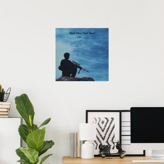  militair soldaat van poster (Thuiskantoor)