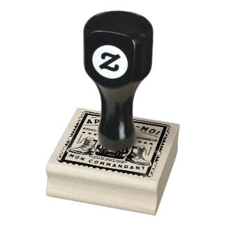 Militair stempel: "BEL MIJN COMMANDANT OP" Rubberstempel
