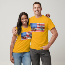 Militair Steun Amerikaanse Vlag T-shirt
