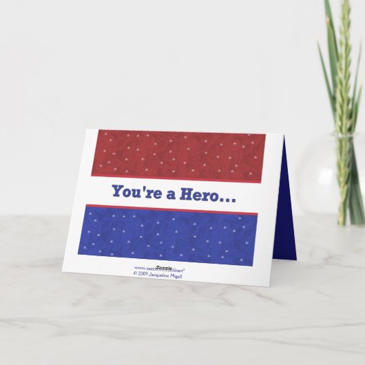 Militair - Steun onze troepen - Je bent een held Bedankkaart (Achterkant)