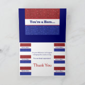 Militair - Steun onze troepen - Je bent een held Bedankkaart (Binnen)