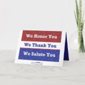 Militair - Steun onze troepen - Wij groeten u Bedankkaart (Achterkant)