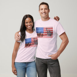 Militair steun US Amerikaanse vlag shirt