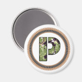Militair Stijl Brief Van  P Magneet (Voorkant / Achterkant)